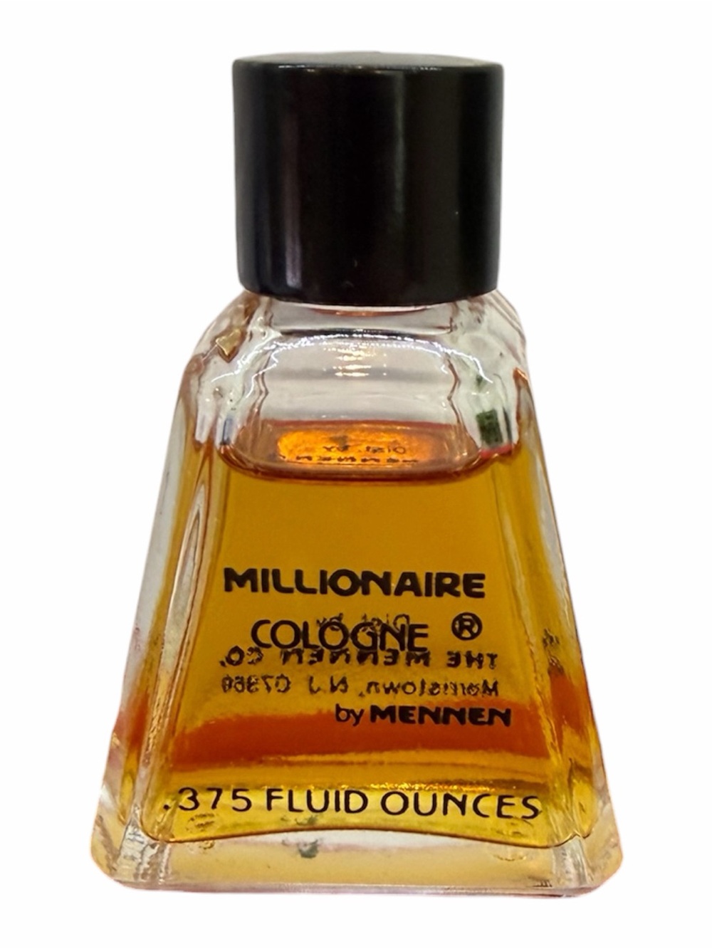 Vintage Mennen Millionaire Mini Cologne .375 Oz 80% full